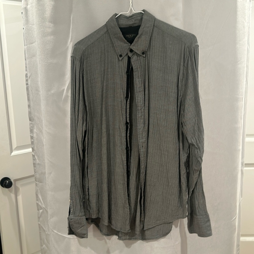 Rag & Bone button down shirt gray (L)